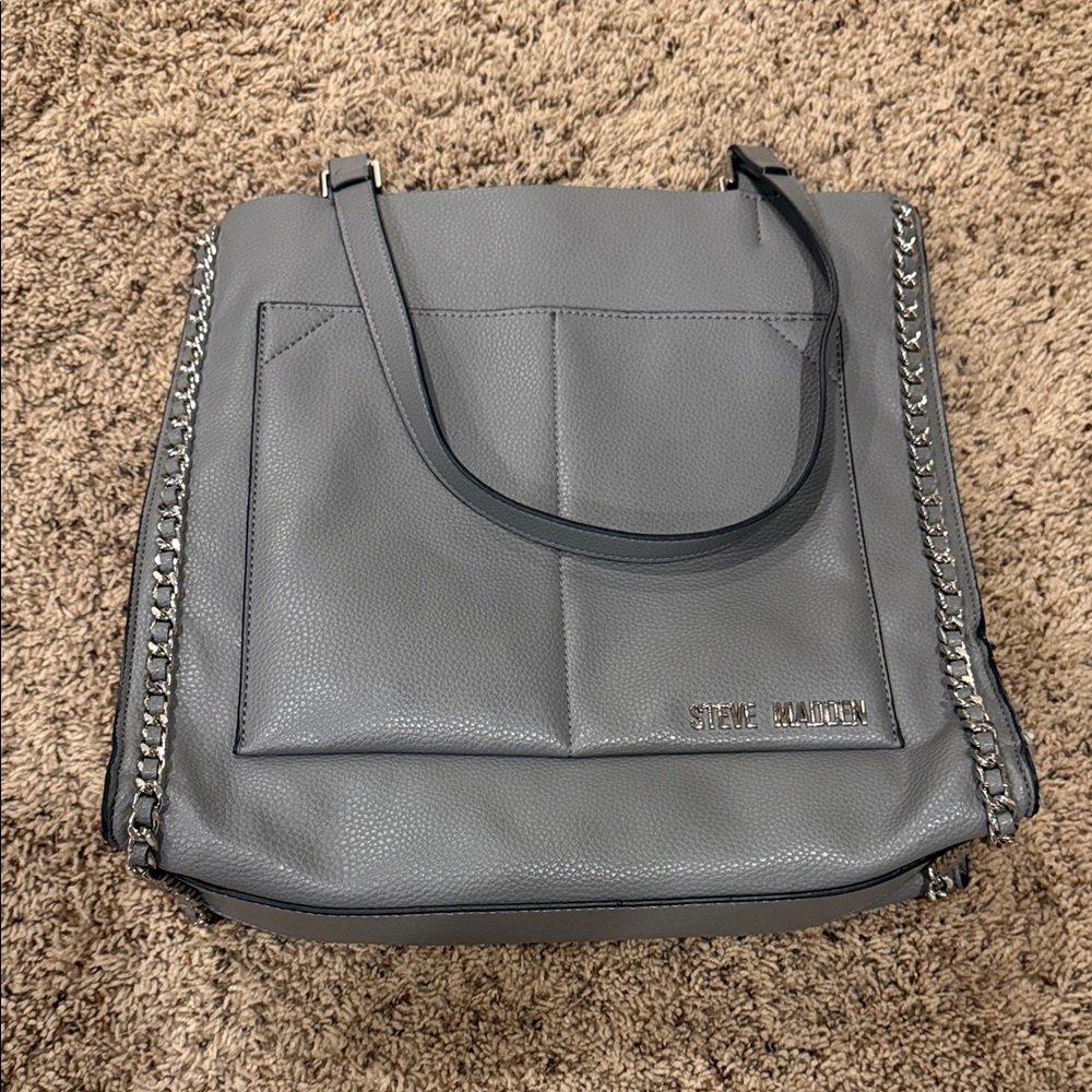 NWOT Steve Madden Charcoal Tote Bag